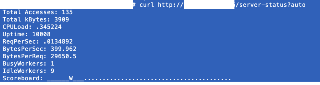 curl apache status output