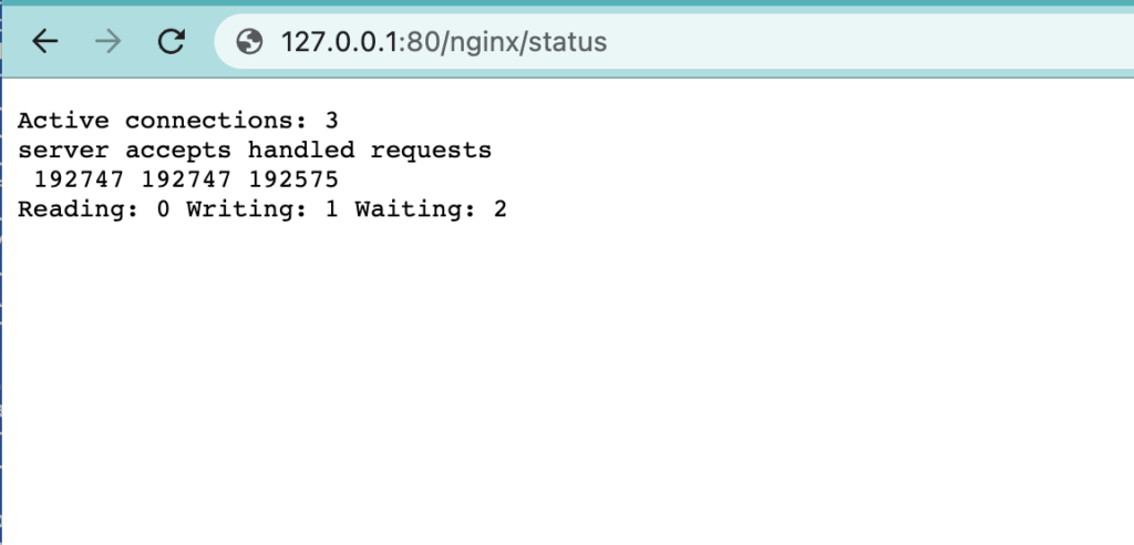 nginx status page